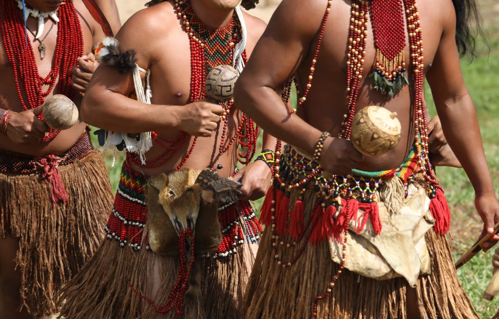 Aldeia indígena de povos originários no Brasil.